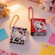 Miniso Sổ tay mini Hello Kitty thuộc bộ sưu tập Anrio Characters, 96 trang, dung lượng lớn, thiết kế khóa 3D dễ thương, hai kiểu kẻ caro đen trắng/hình trái tim tùy chọn, sổ tay mini bỏ túi tiện dụng, sổ ghi nhớ chất lượng cao dành cho nữ sinh, sổ tay ghi chép hàng ngày cho học sinh (1 chiếc) - HELLO KITTY1 - Xem 9