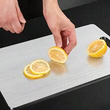 High-Quality Titanium Steel Cutting Board, Smooth Cutting Surface, Stainless Steel Material, Suitable For Kitchen And Dining Room - Multicolor - View 7