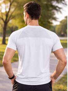 LUZZIAN Men's Basic 100% Cotton Short-Sleeved T-Shirt With Angels, Biblical Christian Design, Premium Style. - trắng - Xem 3