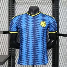 2025 Colombia National Team Blue Pattern Soccer Jersey, Unisex Breathable Match Jersey, Streetwear Football Top For Sports & Daily Wear  Vintage Blokecore Streetwear, Breathable Quick-Dry Sports Top - mặc định - Xem 3