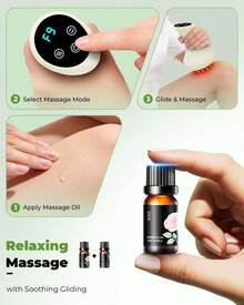 Lymphatic Drainage Massager & Handheld Body Sculpting Machine For Legs, Arms, Belly & Body Massage, Anti Cellulite Massage Tool With Red-Light, 9-Level Heat & Vibration For Relaxation - 1 - View 6