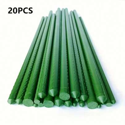 20 cọc đỡ rau củ quả leo - 2 độ dài, giàn leo hình trụ màu xanh lá cây bền chắc, thích hợp cho cà chua, dưa chuột, đậu - Đế chống trượt, lựa chọn lý tưởng cho vườn và sân.