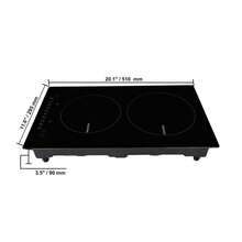 Estufa eléctrica   de 12 pulgadas, 2 quemadores, estufa de 1800 W, Control táctil superior - 12 pulgadas - Ver 10