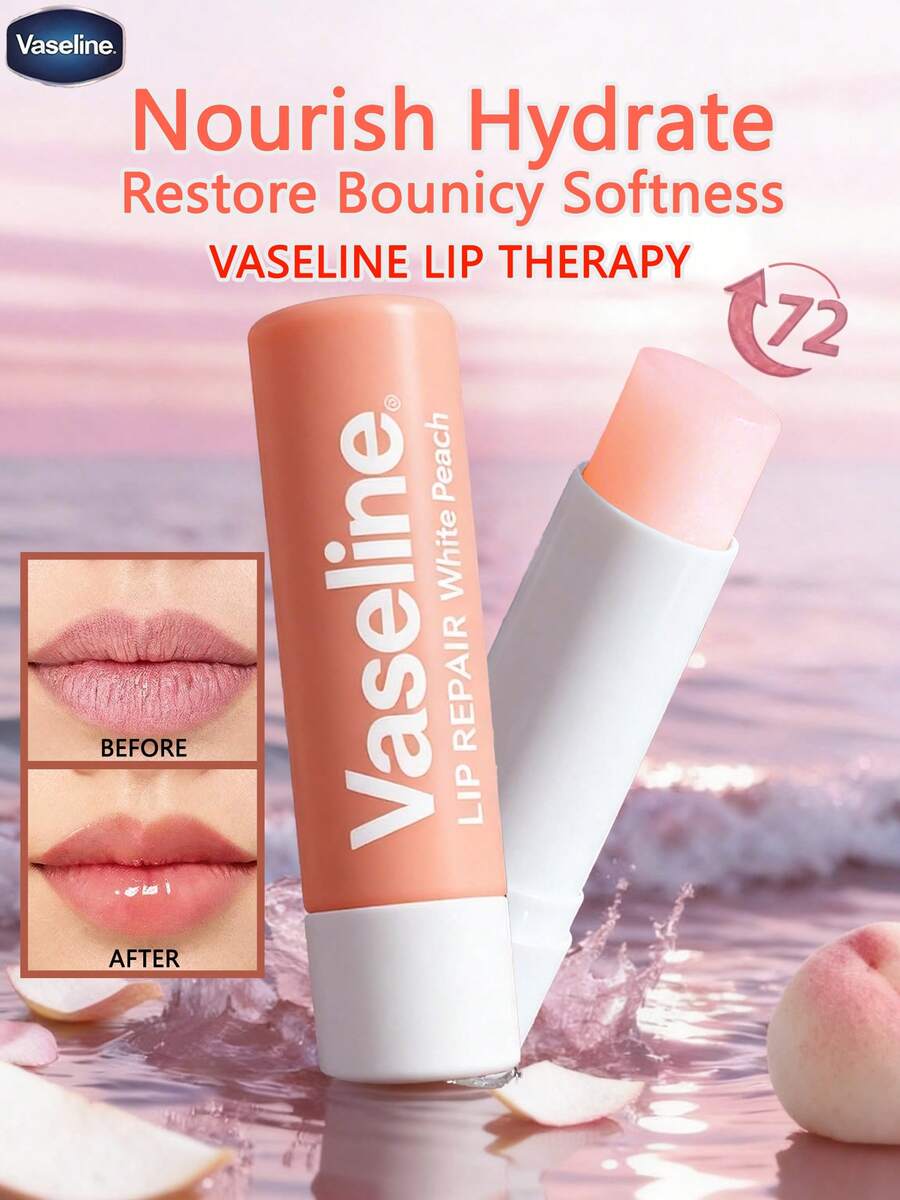 Vaseline 4支/套 3.5克 经典润唇膏(多汁蜜桃味) - 淺粉色 - 查看 1