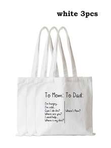 Túi tote vải canvas in hình ngộ nghĩnh dành cho bố, túi đeo vai nam, quà tặng Ngày của Cha, túi đựng đồ. - Nhiều màu - Xem 22