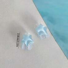2 piezas Protector de cable universal tipo C transparente con diseño de estrella (5-14) - Resistente a la rotura, accesorio de teléfono de moda - Protector de cable de plástico con decoración de lazo lindo, protector de cable de carga - Multicolor - Ver 2