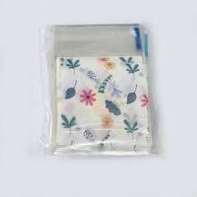 Túi tự dính họa tiết hoa anh đào và hoa lá, túi đóng gói tự dán dùng cho làm bánh, túi đựng bánh quy, túi đựng đồ ăn nhẹ, túi đựng kẹo. - Xem 12