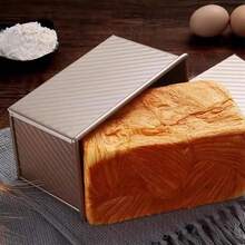 Lidded Toast Mold + 3 Free Scrapers - Diagonal Textured Non-Stick Surface, Fast Heat Conduction, Durable & Easy Demold For Homemade Loaves - View 11