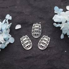 3pcs/Lot Stainless Steel Geometric Hollow Pendant DIY Jewelry Making Accessory For Earrings Necklace - Geometry - View 7