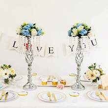 1 Set Bohemian Wedding Arch, 21.7 Inch/55cm Tall Wedding Aisle Flower Stand, Crystal Artificial Flower Decor, Suitable For Wedding Party Birthday Event Reception - one-size - View 8