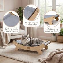 Luxury Cat Bed - Comfortable, Durable, And Warm, Made Of MDF - 灰色床 - 查看 3