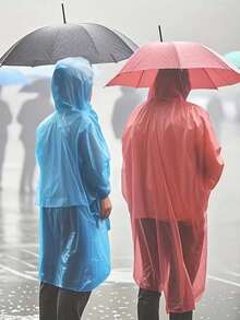 便携式一次性雨衣，轻便成人雨披，透明应急防水外套，适合户外露营、旅行、徒步、钓鱼、登山等活动，独立包装，随机发货 - 多色 - 查看 4