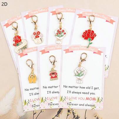 Bộ 7 móc khóa quà tặng Ngày của Mẹ, món quà hoàn hảo cho Ngày của Mẹ, phụ kiện móc khóa túi xách và xe hơi, trang sức thời trang dành cho phụ nữ, món quà tốt nhất dành cho mẹ, món quà ý nghĩa.