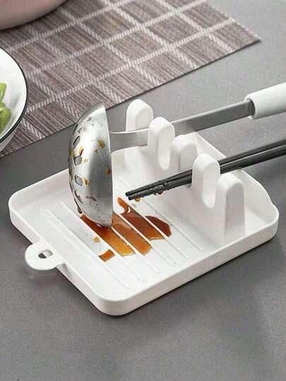 1 pieza Tapa antiderrame de plástico, elevador de tapa multiusos moderno y blanco para la cocina