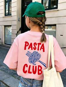 Áo thun ngắn tay cổ tròn in hình ngộ nghĩnh, phong cách thường ngày cho bé gái tuổi teen, thích hợp mặc mùa hè. - Hồng - Xem 3