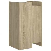 vidaXL Sideboard, Kommode Mit Stauraum, Anrichte Schrank Für Wohnzimmer, Highboard Beistellschrank Mehrzweckschrank, Eiche Hellbeige 45x35x75cm Holzwerkstoff - Light Oak Khaki - View 10