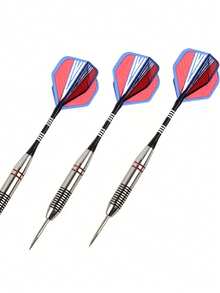 3pcs/Set Professional Metal Darts Set, Tungsten Steel Darts With Non-Slip Handles, Durable For Adult Competition & Training - Multicolor - View 5