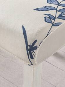 1pc/4pcs/6pcs Chair Cover, Milk Silk Fabric Anti-Slip Elastic Full Wrap Chair Slipcover, Floral Leaf Print Minimalist Colorful, Suitable For All Seasons Spring Summer Autumn Winter - Multicolor - View 6