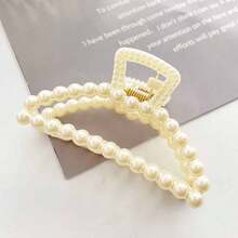 3/1件装女士珍珠发夹，轻盈时尚发饰，高端优雅风格，简约设计 - 彩色 - 查看 5