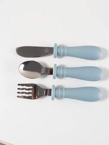 Bộ đồ ăn cho trẻ em hình bít tết và mì, bộ thìa và dĩa ăn dặm. - Nhiều màu - Xem 10