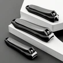 J·FOCUS Stainless Steel Precision Nail Clippers, With Sharp Curved Blades Suitable For Thick, Ingrown And Hard Nails, Professional Manicure And Pedicure Tool, Suitable For Daily Use And Travel - Black - View 2