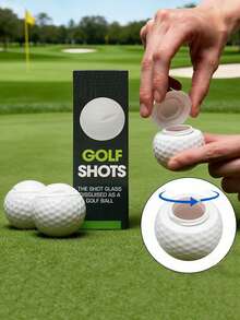 1-3pcs Golf Ball Shaped Creative Glass Cups, Gift Box Packaging - Multicolor - View 2