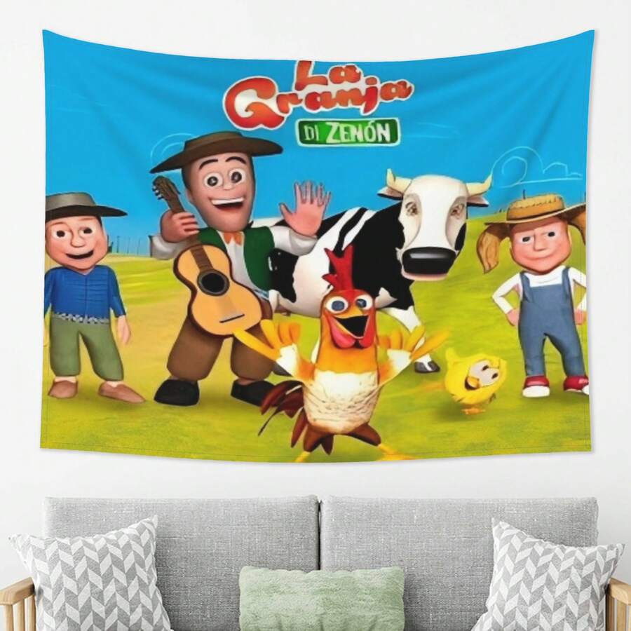 Zenon Farm 1 Tapestry, Living Room Bedroom Office Home Decor Wall Blanket, Room Decoration, Party Decor Wall Hanging, Suitable Bedroom, Home, Parties, Best Choice Gifting - Nhiều màu - Xem 1