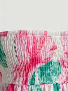 Áo croptop quây buộc dây kiểu boho gợi cảm họa tiết hoa mùa hè dành cho nữ - Nhiều màu - Xem 5