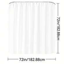 72英寸 x 72英寸优雅白色荷叶边流苏浴帘 - 100%涤纶，可机洗，艺术拼接设计，带金属孔眼，方便安装。适用于浴室浴帘套装、圣诞节/万圣节装饰、家居浴室装饰、秋季装饰、浴室配件、返校季等场合。 - 白色 - 查看 11