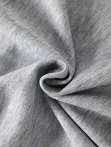 Mid-Waist Straight Leg Knit Casual Pants For Women, Drawstring Design Suitable For All Seasons Sports - Light Grey - View 6