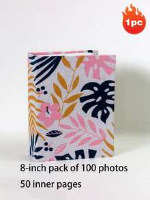1pc 6 Inch 100-Pocket Linen Fabric Photo Album, Hardcover With Front Display Window, Insert Type Picture Book, Solid Color Multi-Style, For Family Wedding Baby Travel Photos, Memory Storage Album, Ideal For Anniversary Valentine's Day Birthday Gifts - one-size - View 24