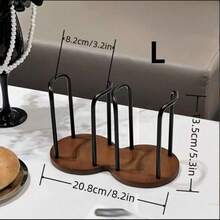 1 pieza Soporte de taza de papel de bambú y madera, dispensador de taza de papel, estante multiusos para tazas, suministros de cocina para el hogar, adecuado para tazas de café y té - apto para uso doméstico y comercial - Marrón - View 10