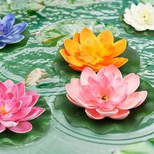 5pcs Lifelike Artificial Lotus Flowers With Green Leaves - Durable EVA Material, Suitable For Pond, Fish Tank, Bathtub, Fountain And Home Garden Decor, Pond Decoration, Fake Lotus Flowers, Water Pool Fish Tank Decor - Happy Aquarium - View 6