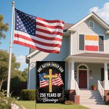 250 Years America Garden Flag 250th Anniversary USA Patriotic Banner Burlap 12x18 Inch Singel-Sided/Double-Sided With Eagle 4th Of July Yard Outdoor Decorations - Kiểu 1 - Xem 6