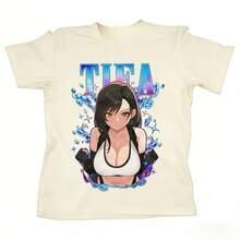 2026 New Tifa Lockhart FF7 Retro T-Shirt - Waifu T-Shirt,  7 T-Shirt, Men's And Women's Summer Loose Fashion Top - 白色 - 查看 8