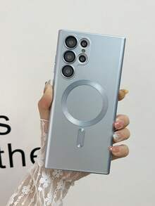 Ốp lưng điện thoại từ tính cao cấp tương thích với Samsung S24 S25 S22 S23 Ultra Plus S20 S21, Apple 11-17 Series PRO MAX 17/16e, chất liệu TPU mềm. - Đỉnh xa màu xanh - Xem 2