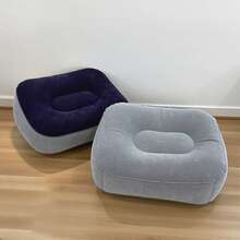 Gối hơi, gác chân bơm hơi phủ nhung PVC, ghế massage du lịch ngoài trời, gác chân cho ô tô/máy bay. - thảm lót chân - Xem 7