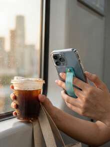 条纹图案彩色推拉式迷你手机支架，糖果色手机支架，手镯式手机支架，可伸缩手机支架，指环支架，兼容、安卓手机，生日礼物，送给家人朋友的礼物，指环支架，手机握把，手机配件，通用手机指环支架，可调节桌面多功能便携式手机壳支架，男女通用，复活节春季礼物 - 彩色 - 查看 4