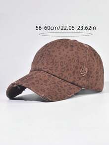 1 chiếc mũ lưỡi trai in họa tiết da báo cổ điển, mũ snapback thời trang và đa năng dành cho cả nam và nữ, thích hợp cho mùa thu. - A - Xem 9