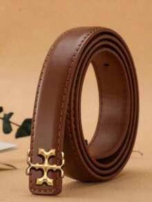 Thắt lưng nữ cao cấp bằng da PU màu vàng, khóa trơn, thắt lưng thiết kế cao cấp dành cho nữ, thắt lưng thời trang thường ngày đa năng phù hợp với quần jeans. - Nhiều màu - Xem 14