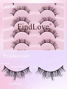 FindLove 7 Cặp Mi Giả 3D Mềm Mịn, Dày 10-15mm, Mềm Nhẹ, Chất Liệu Lông Chồn Nhân Tạo, Giúp Mắt Trông Dày Và Đôi, Tự Nhiên, Dùng Để Trang Điểm - màu đen - Xem 5
