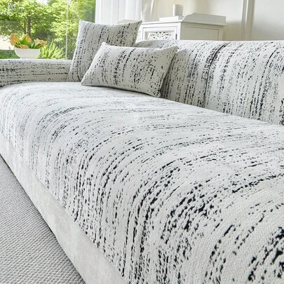 1pc All-Season Sofa Cushion Cover, Modern Minimalist Non-Slip Sofa Seat Protector, Dust-Proof And Washable Sofa Slipcover, Soft And Fade-Resistant, Pet-Friendly, Fits L-Shaped And 1/2/3/4-Seater Sofas For Bedroom, Office, Living Room