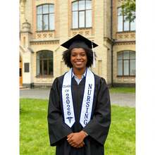 Nurse Graduation  Nurse Graduation Decorations Class Of 2026 Nursing Graduate Sash Premium Graduation For International Graduates-6.45"Width X 70.8"Length - Xanh & Trắng - Xem 6