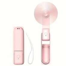 Tragbarer Mini-Ventilator, USB aufladbar, 3 einstellbare Windgeschwindigkeiten, faltbarer tragbarer Wimpernventilator, geeignet für Mädchen/Frauen, Reisen & Outdoor-Aktivitäten - Verschiedenfarbig - Übersicht 9