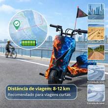 AUXOM VYRON Electric Drift Trike For Kids And Adults, 250W, LED, Bluetooth, 360° Rotation, 3 Speeds - Đỏ - Xem 8