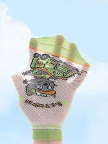 1/5/10 Pairs Paw Patrol Kids Thin Mesh Cartoon Breathable Mid-Calf Socks, Suitable For Ages 2-14, Spring/Summer - Multicolor - View 5