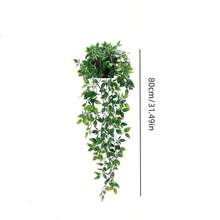 人造吊兰 | 仿真吊兰，迷你仿真盆栽，适合DIY花墙，抗紫外线仿真花草，可用于悬挂花园、阳台、窗台等户外装饰，是家居、客厅、办公室、浴室、置物架装饰、婚礼和生日装饰的理想之选，尤其适合春夏户外庭院装饰，不含花盆 - 綠色 - 查看 5