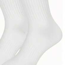 KIT OF 6 PAIRS OF MEN'S HIGH-TOP COTTON SOCKS NOVA ERA CODE: 3110. - White - View 3