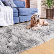 Runner Rug for Dorm College Apartment Bedroom 2x6 Feet Shag Area Rug with Upgrade Non Slip Light Grey Fluffy Carpet Runner for Hallway Fuzzy Soft Rugs for Boys Bedroom Decor - 2 x 6 rectangular - Ver 3