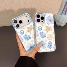 1件装涂鸦手绘海龟和芙蓉花图案二合一TPU材质手机壳，适用于 17/17 Pro Max/17 Pro/Air/13/16 Pro Max/16/15/14/12 Pro Max/13 Pro Max/11 Pro/14 Pro/15 Pro/12，时尚保护软壳，奢华之选 - 彩色 - 查看 2